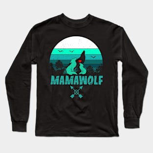 Mamawolf Wolf Lovers Gift For Mother Long Sleeve T-Shirt